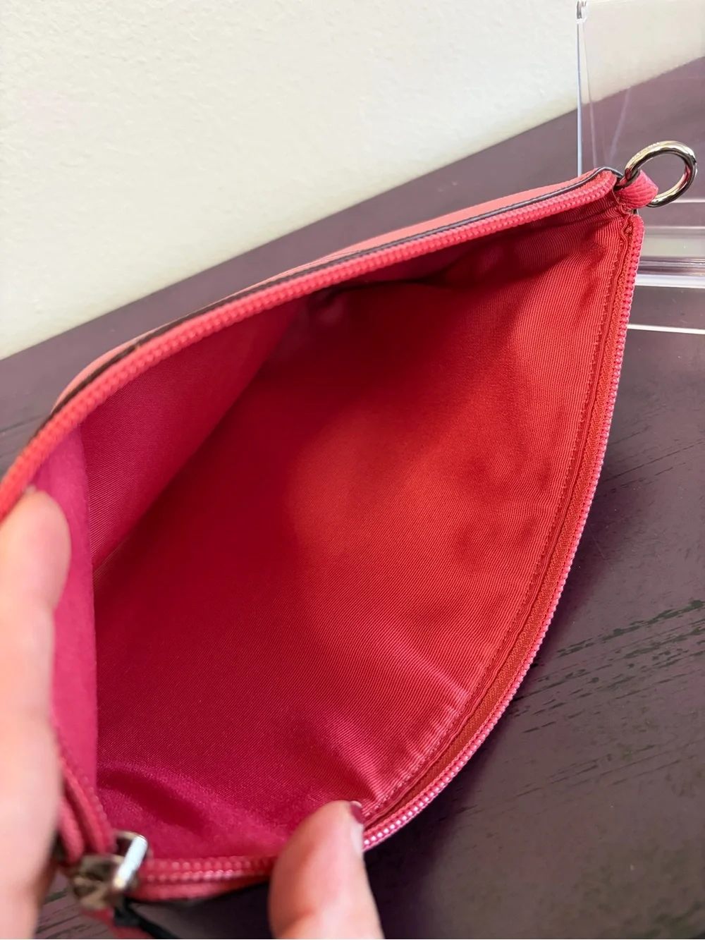 COACH Pink Storypatch Zip Pouch